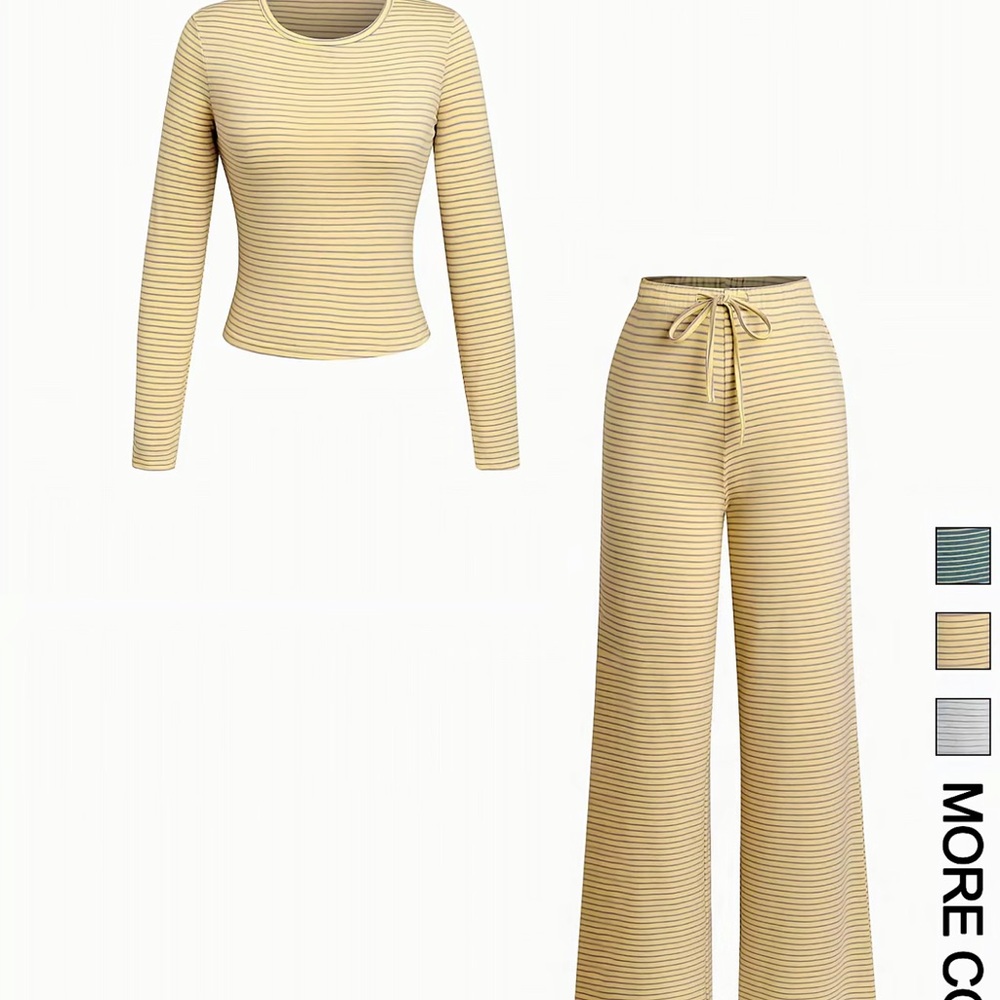 Striped Lounge set - Yellow and Purple